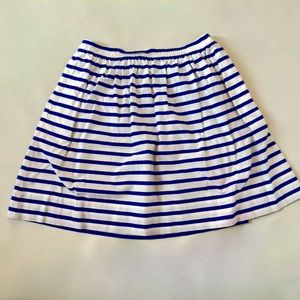 Blue and White Striped J Crew Skirt
